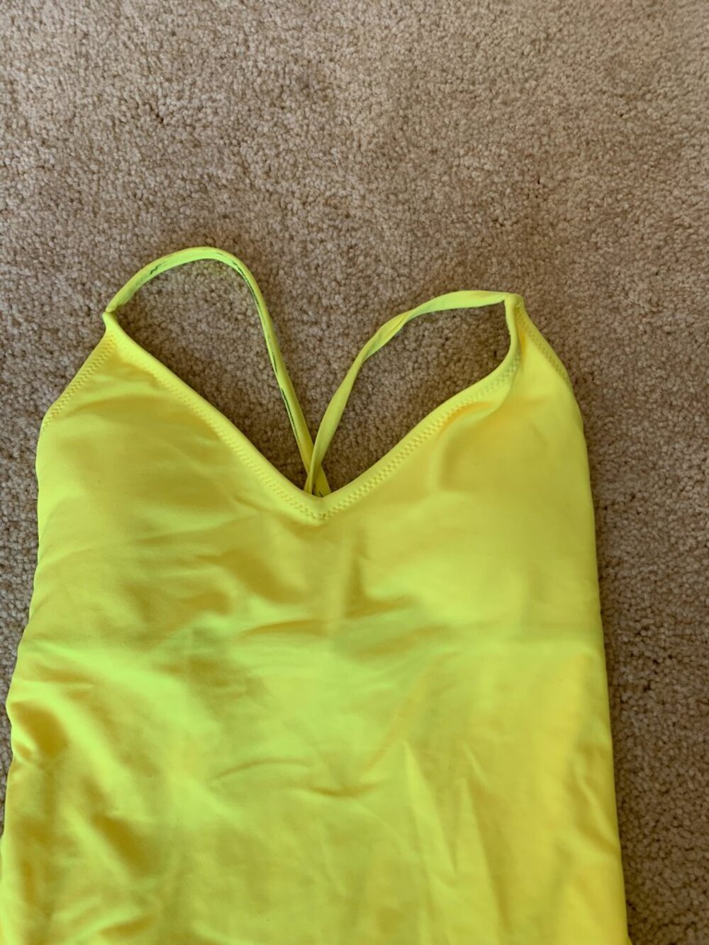 Aerie One-Piece High-Rise Strappy Swimsuit, Yellow, size S NWOT - Picture 4 of 7